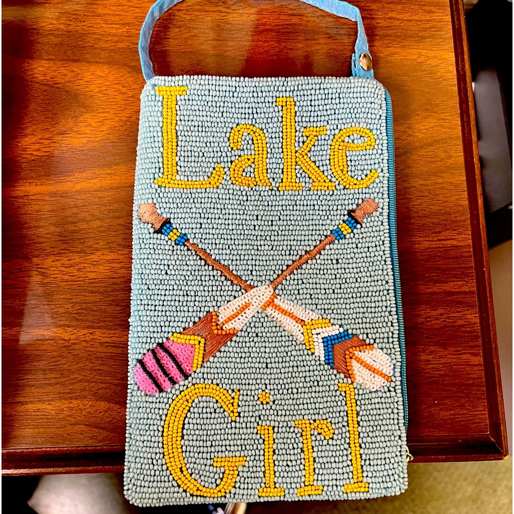 Beaded small bag by Bamboo Trading Co. new never used.  Lake Girl